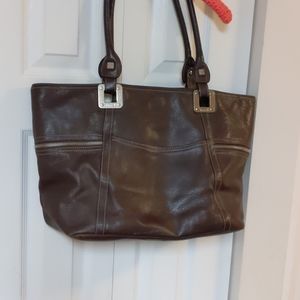Large brown Tignanello leather pocketbook